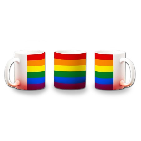 TAZA CON DEGRADADO BANDERA DIA ORGULLO GAY color personalizada