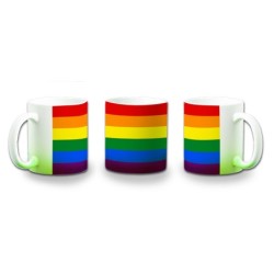 TAZA CON DEGRADADO BANDERA DIA ORGULLO GAY color personalizada