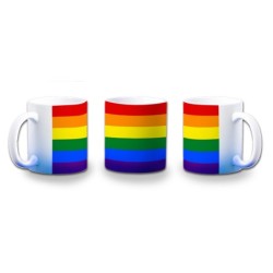 TAZA CON DEGRADADO BANDERA DIA ORGULLO GAY color personalizada