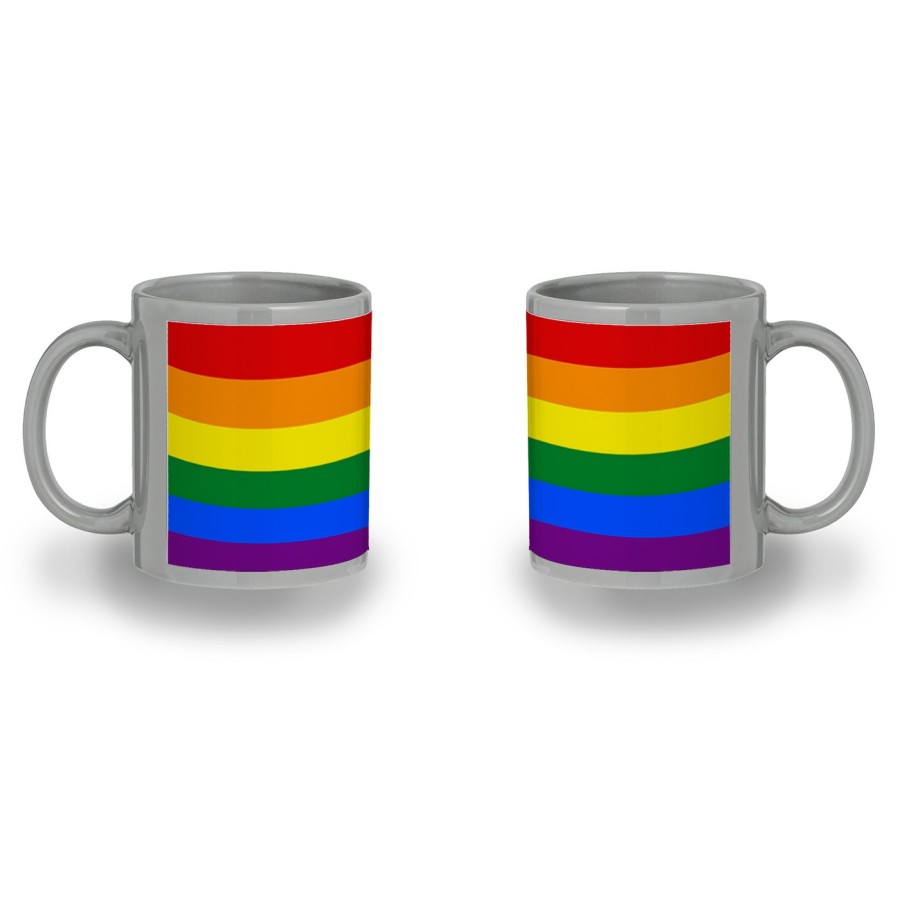 TAZA COLOR RECUADRO BANDERA DIA ORGULLO GAY color mug jarra cerveza te infusión