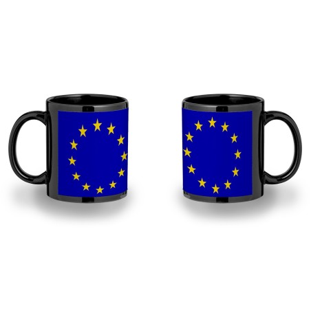 TAZA COLOR RECUADRO BANDERA UNION EUROPEA color mug jarra cerveza te infusión