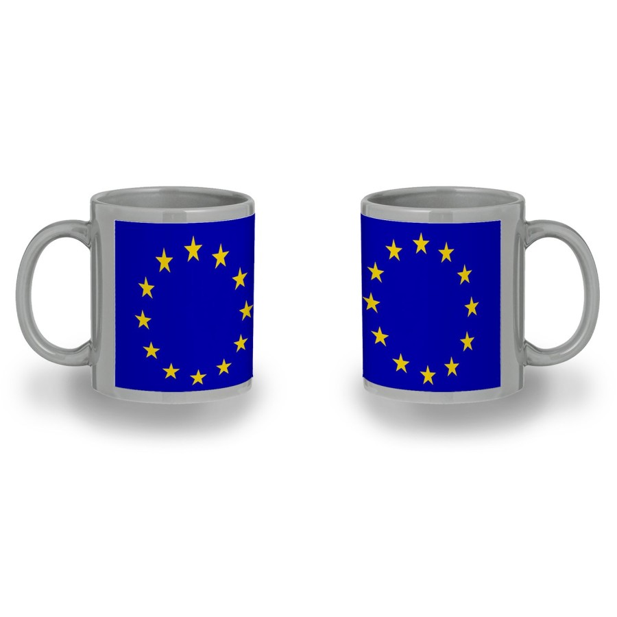 TAZA COLOR RECUADRO BANDERA UNION EUROPEA color mug jarra cerveza te infusión