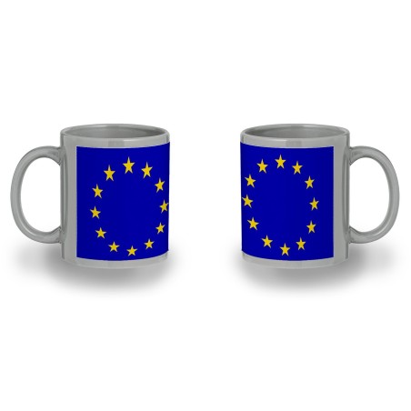 TAZA COLOR RECUADRO BANDERA UNION EUROPEA color mug jarra cerveza te infusión