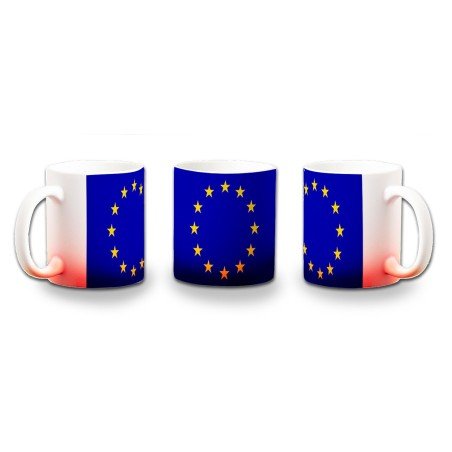 TAZA CON DEGRADADO BANDERA UNION EUROPEA color personalizada