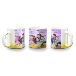 TAZA CON DEGRADADO BTS grupo permission to dance on stage color personalizada