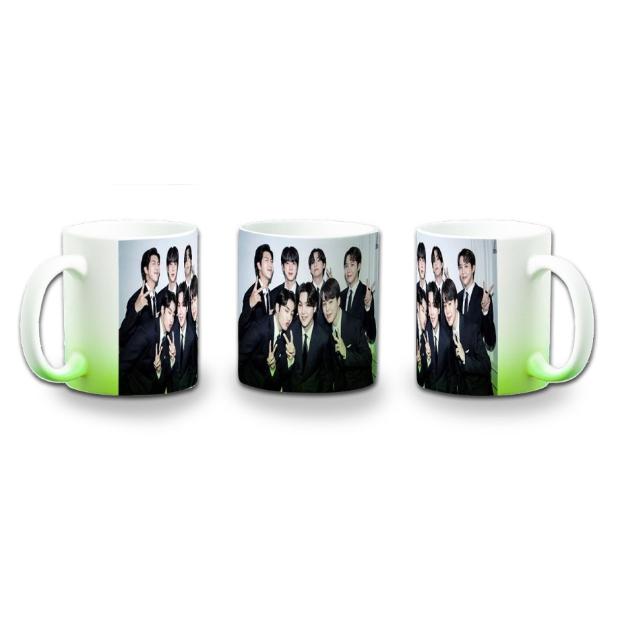 TAZA CON DEGRADADO BTS grupo gala fan meeting japon cantantes color personalizada