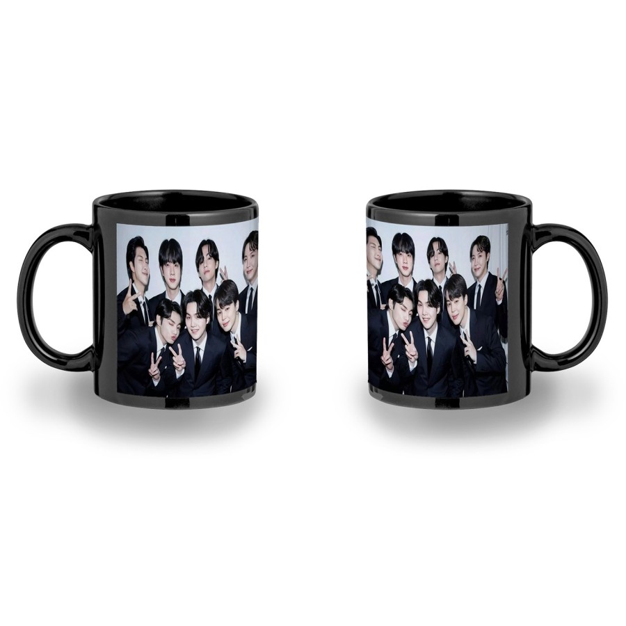 TAZA COLOR RECUADRO BTS grupo gala fan meeting japon cantantes color mug jarra cerveza te infusión