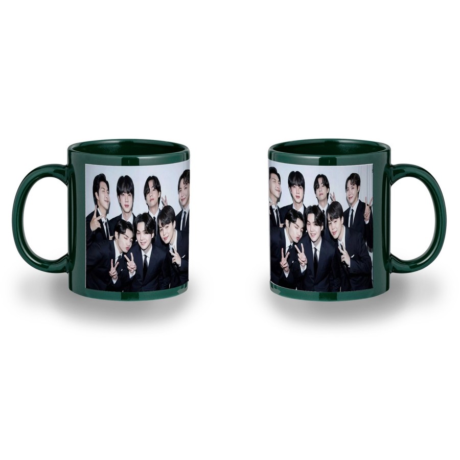 TAZA COLOR RECUADRO BTS grupo gala fan meeting japon cantantes color mug jarra cerveza te infusión