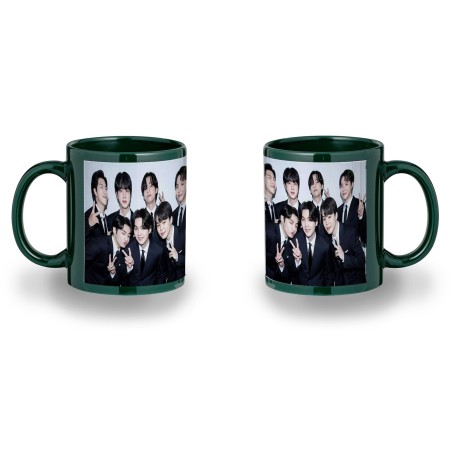 TAZA COLOR RECUADRO BTS grupo gala fan meeting japon cantantes color mug jarra cerveza te infusión