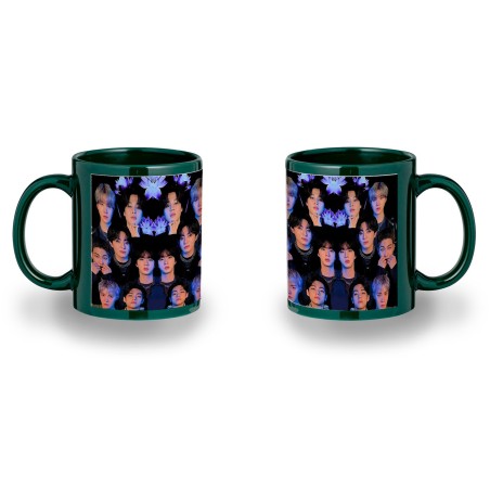 TAZA COLOR RECUADRO BTS music bank world tour KCON gira mundial color mug jarra cerveza te infusión