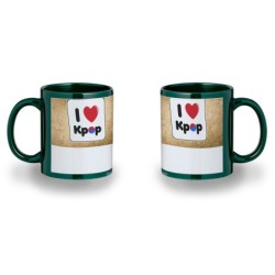 TAZA COLOR RECUADRO I LOVE KPOP KOREA MUSIC color mug jarra cerveza te infusión