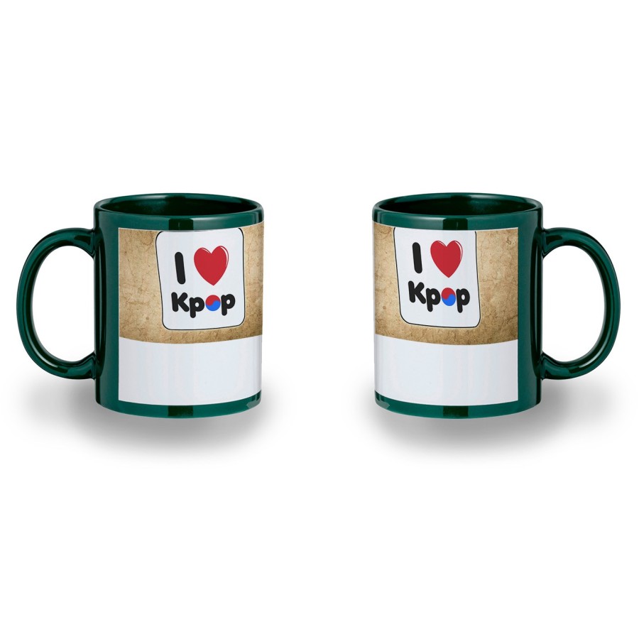 TAZA COLOR RECUADRO I LOVE KPOP KOREA MUSIC color mug jarra cerveza te infusión