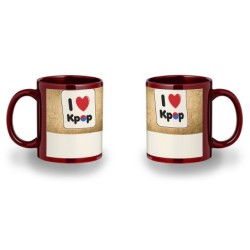 TAZA COLOR RECUADRO I LOVE KPOP KOREA MUSIC color mug jarra cerveza te infusión