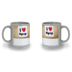 TAZA COLOR RECUADRO I LOVE KPOP KOREA MUSIC color mug jarra cerveza te infusión