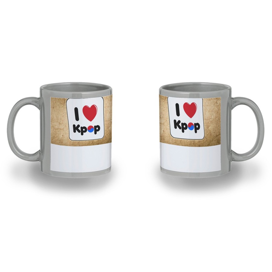 TAZA COLOR RECUADRO I LOVE KPOP KOREA MUSIC color mug jarra cerveza te infusión