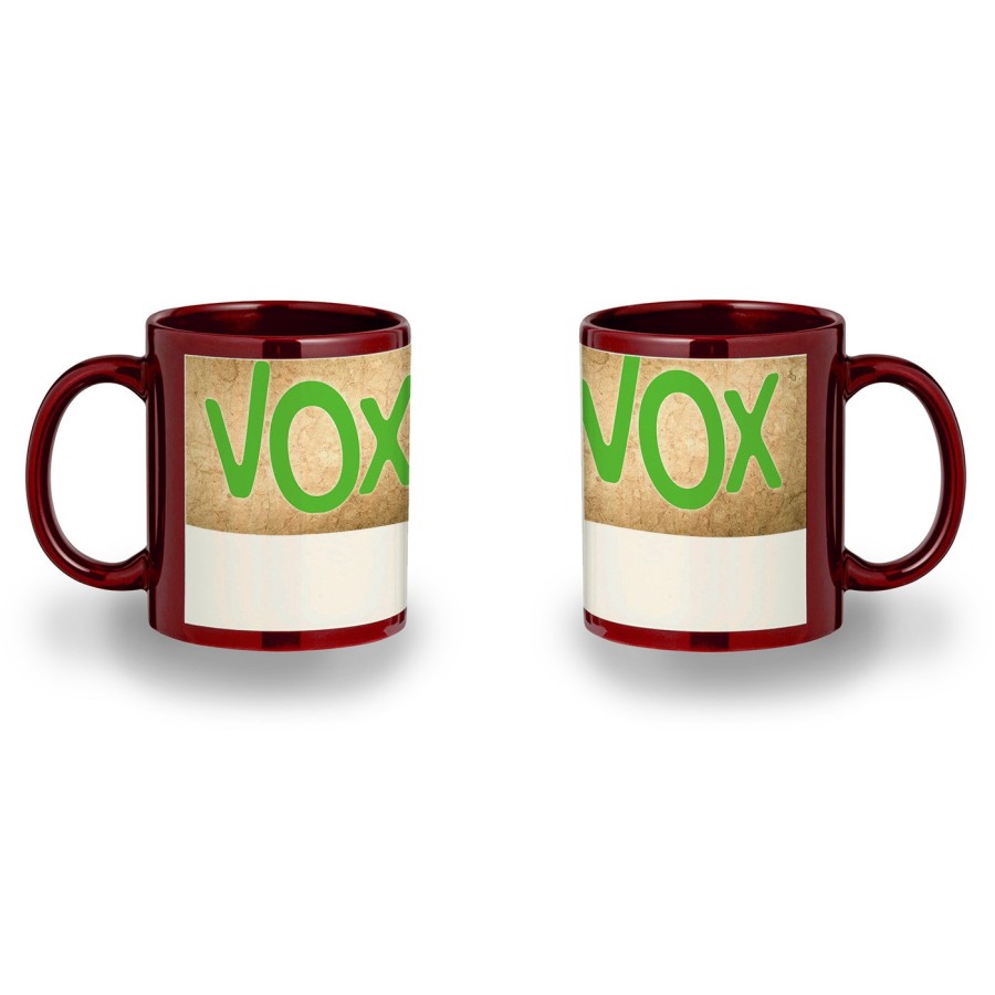 TAZA COLOR RECUADRO LOGO PARTIDO VOX DERECHA POLITICA color mug jarra cerveza te infusión