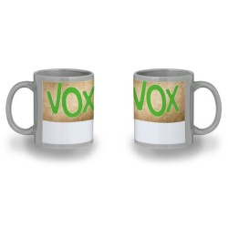 TAZA COLOR RECUADRO LOGO PARTIDO VOX DERECHA POLITICA color mug jarra cerveza te infusión