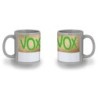 TAZA COLOR RECUADRO LOGO PARTIDO VOX DERECHA POLITICA color mug jarra cerveza te infusión