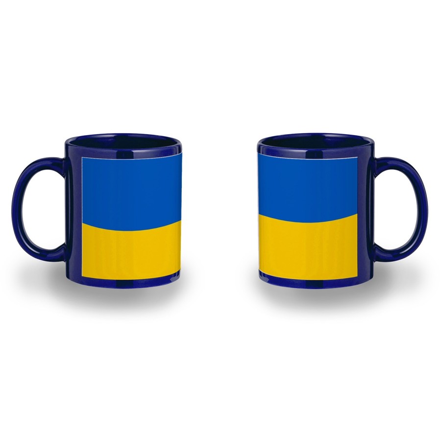 TAZA COLOR RECUADRO bandera de Ucrania unidad patria paz color mug jarra cerveza te infusión