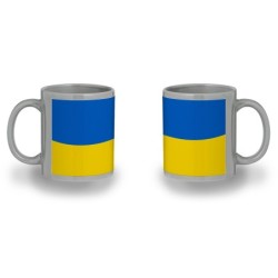 TAZA COLOR RECUADRO bandera de Ucrania unidad patria paz color mug jarra cerveza te infusión