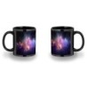 TAZA COMPLETAMENTE NEGRA NEBULOSA GALAXIA UNIVERSO COSMOS personalizada